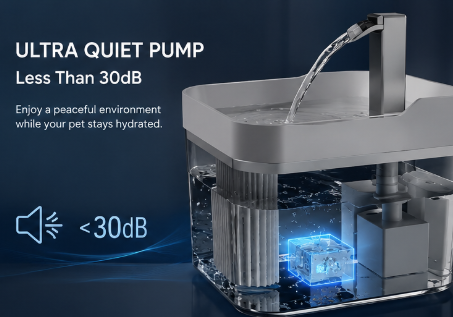 Automatic Cat Water Fountain  – Ultra Quiet Filtered Pet Water Dispenser
